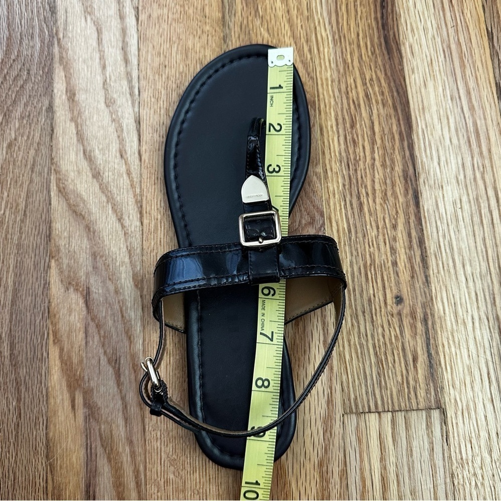 Coach Cassidy Buckle Brown Patent Leather Sandals Women’s Size 7 - Picture 7 of 11
